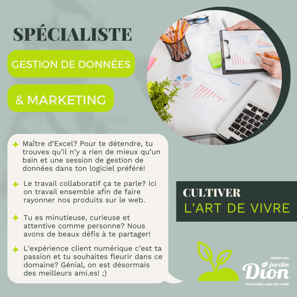 spécialiste en gestion de données et marketing